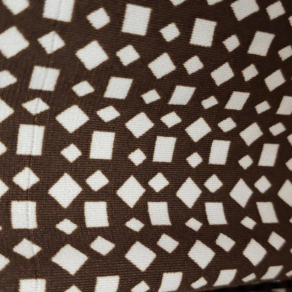 Motherhood dress brown and tan diamond shapes - Picture 2 of 7